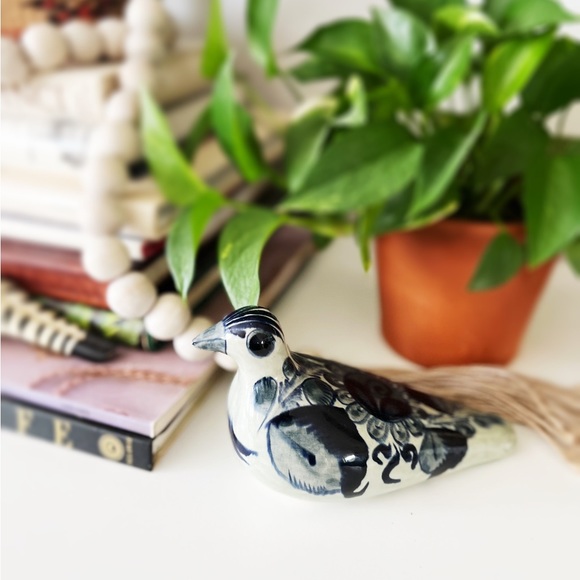 Vintage ceramic bird from Mexico, vintage bird statue, pottery - Picture 4 of 9